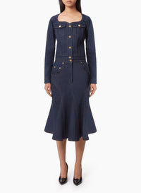 JUPE MIDI EN DENIM