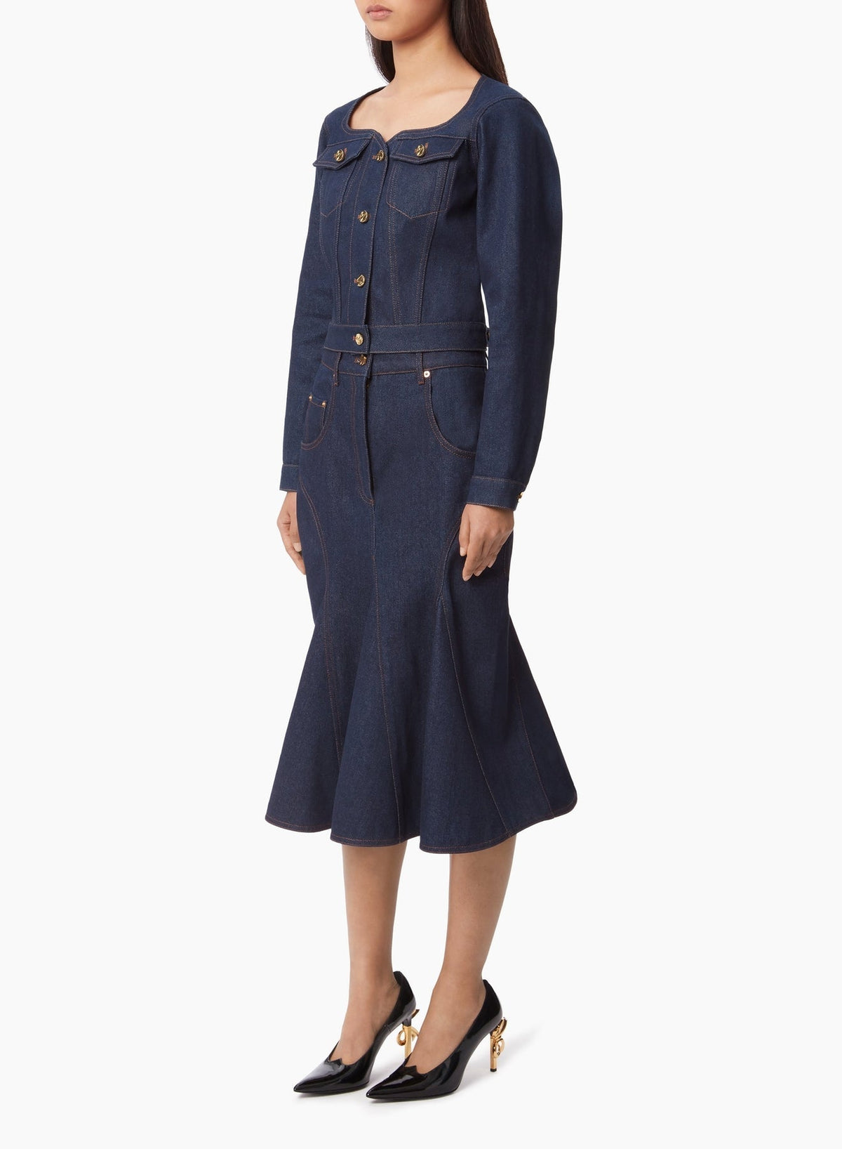 JUPE MIDI EN DENIM
