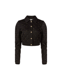 VESTE EN JEAN MATELASSÉ - Noir