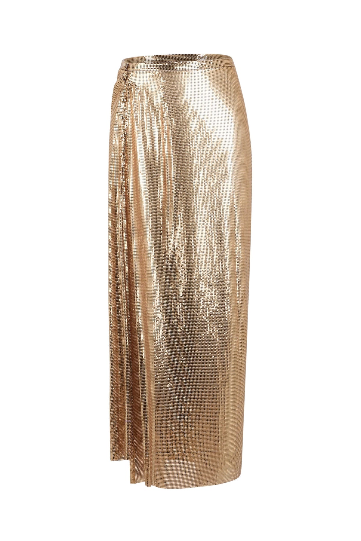 LONG GATHERED SKIRT IN MESH