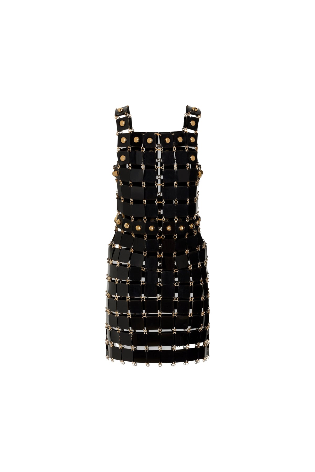 SHORT DRESS IN RHODOID ASSEMBLY