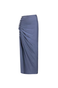 GREY MIDI SKIRT IN JERSEY