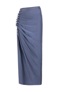 GREY MIDI SKIRT IN JERSEY