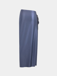 GREY MIDI SKIRT IN JERSEY