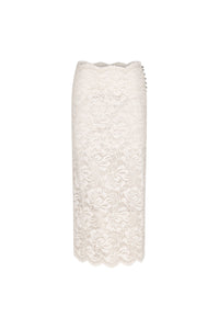Ivory midi skirt in lace