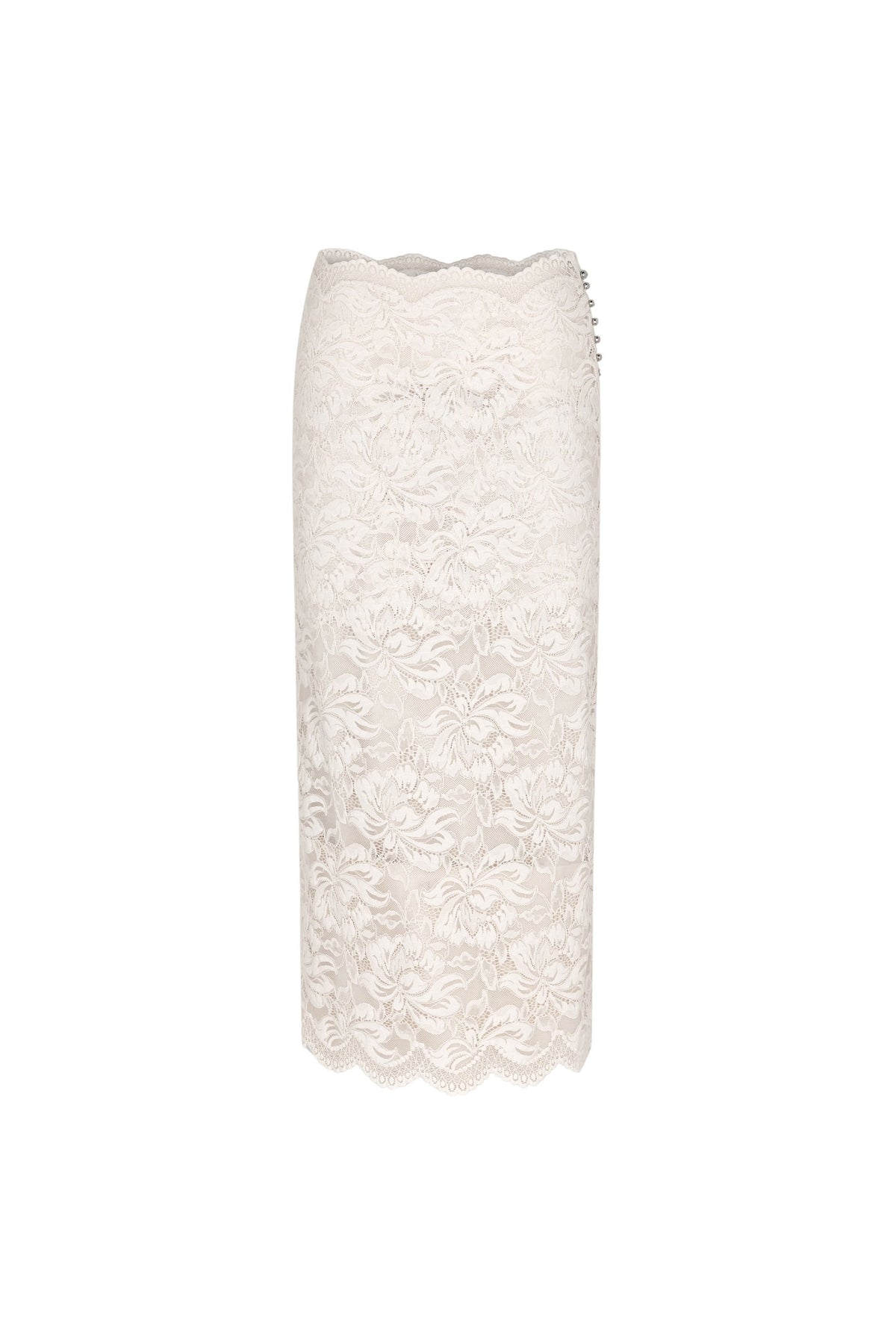 Ivory midi skirt in lace