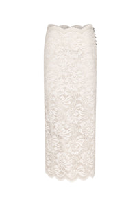 Jupe midi en dentelle - Ivory
