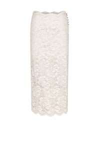 Jupe midi en dentelle - Ivory