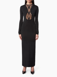 ROBE LONGUE AVEC INSERTS EN DENTELLE
