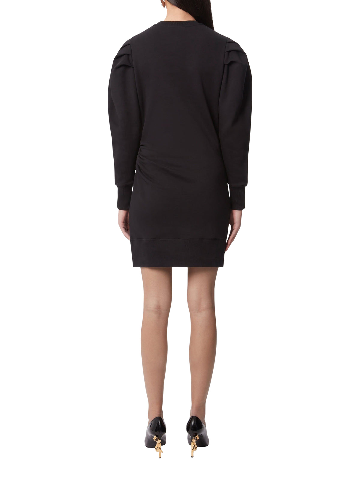 Dress with puff sleeves - Black