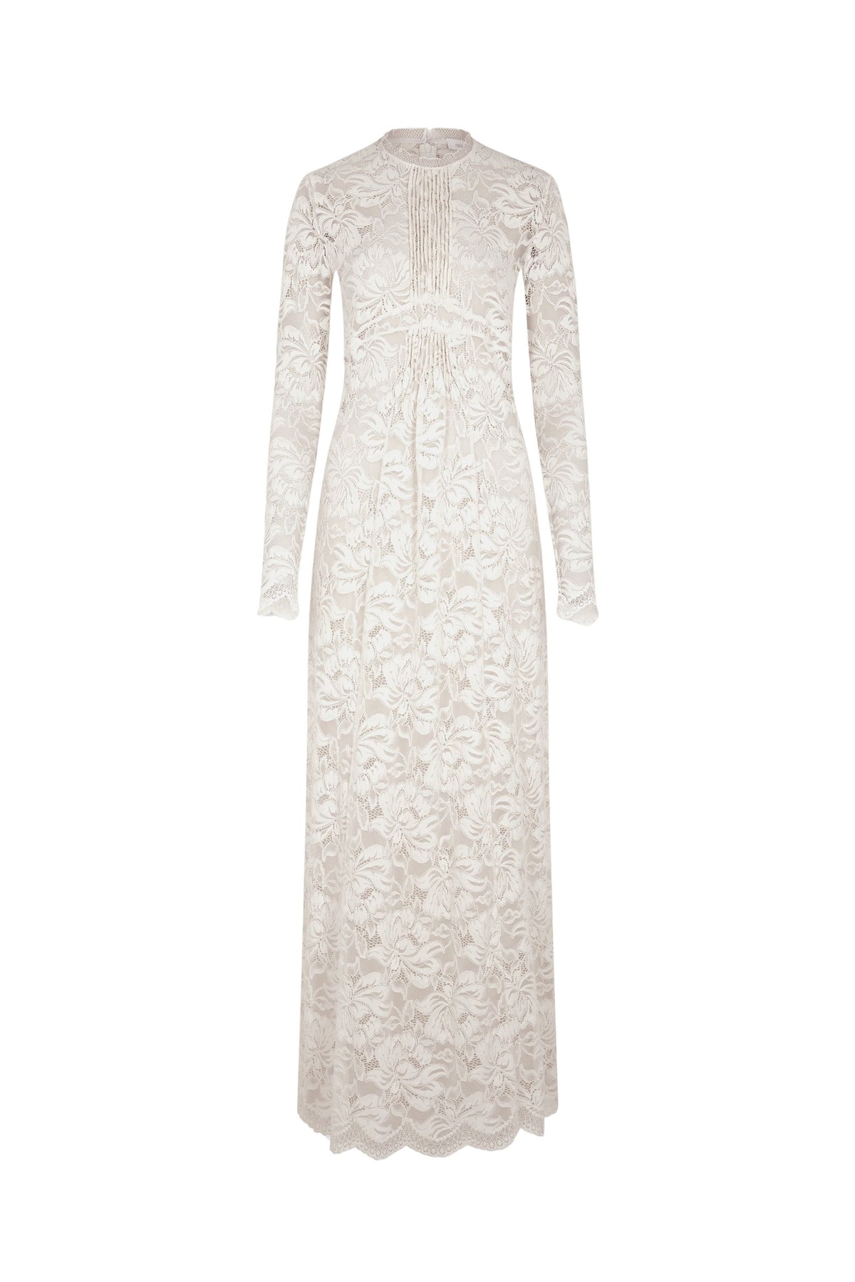 IVORY LONG DRESS IN LACE