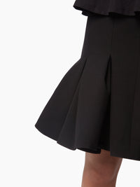JUPE MIDI PEPLUM EN LAINE