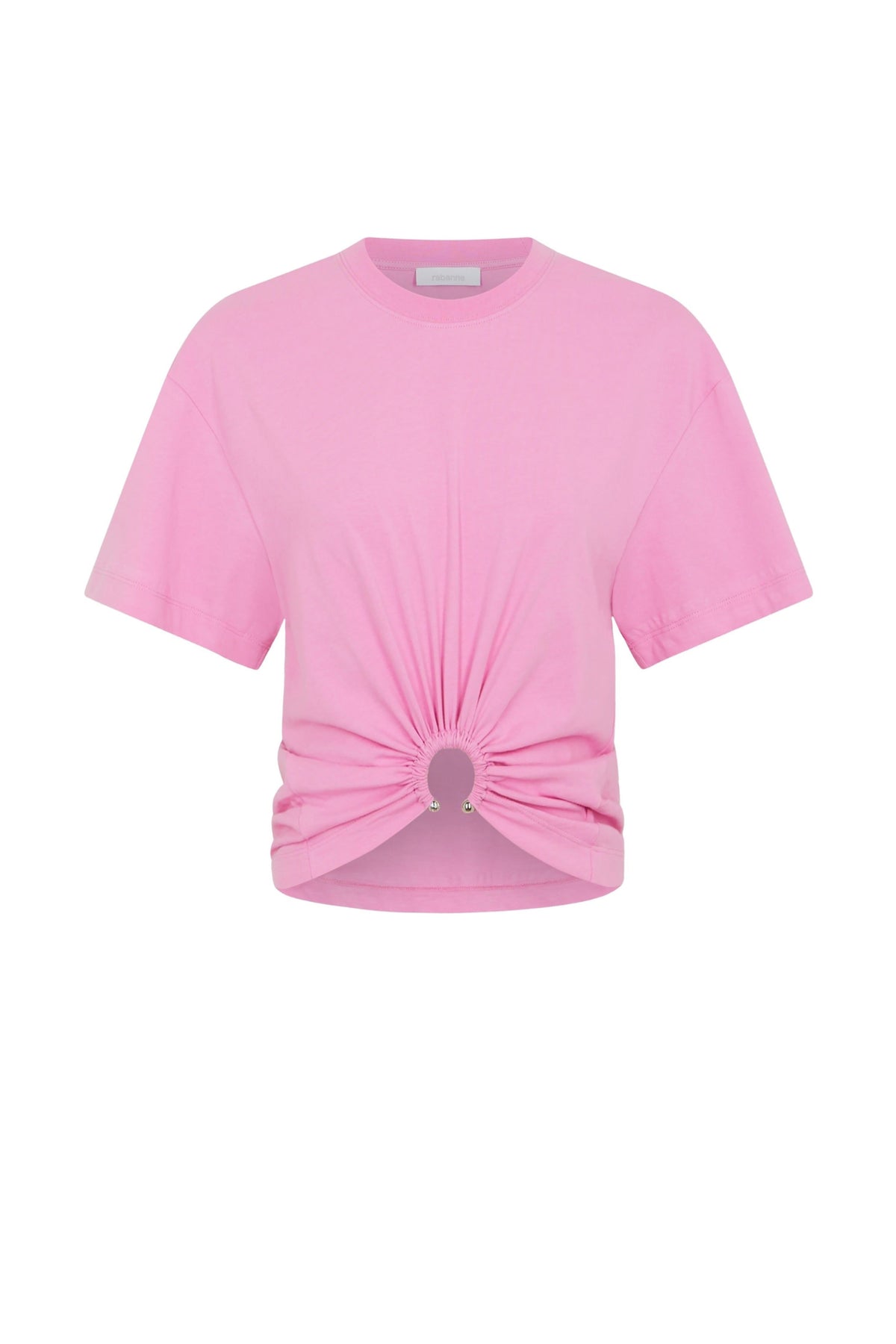 T-shirt court avec piercing en jersey - Pink