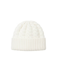 BONNET EN LAINE TRICOTÉ - Beige