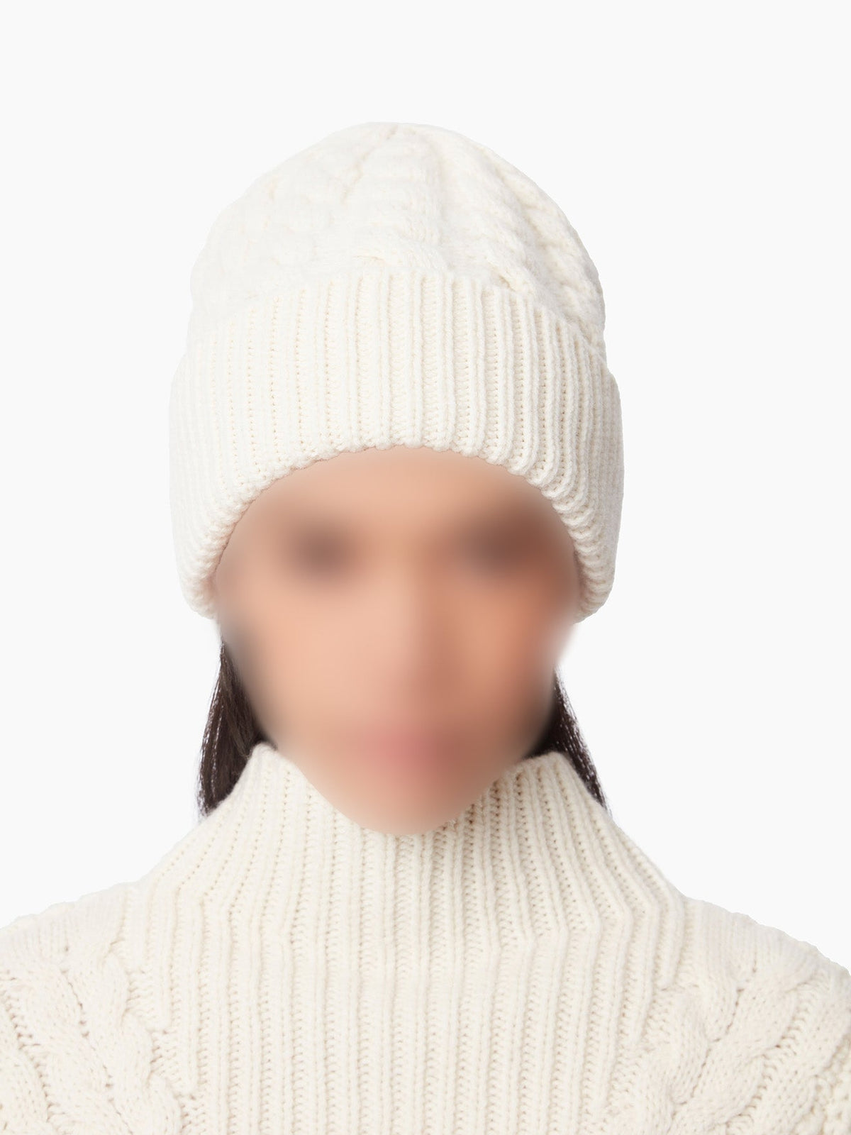 BONNET EN LAINE TRICOTÉ - Beige