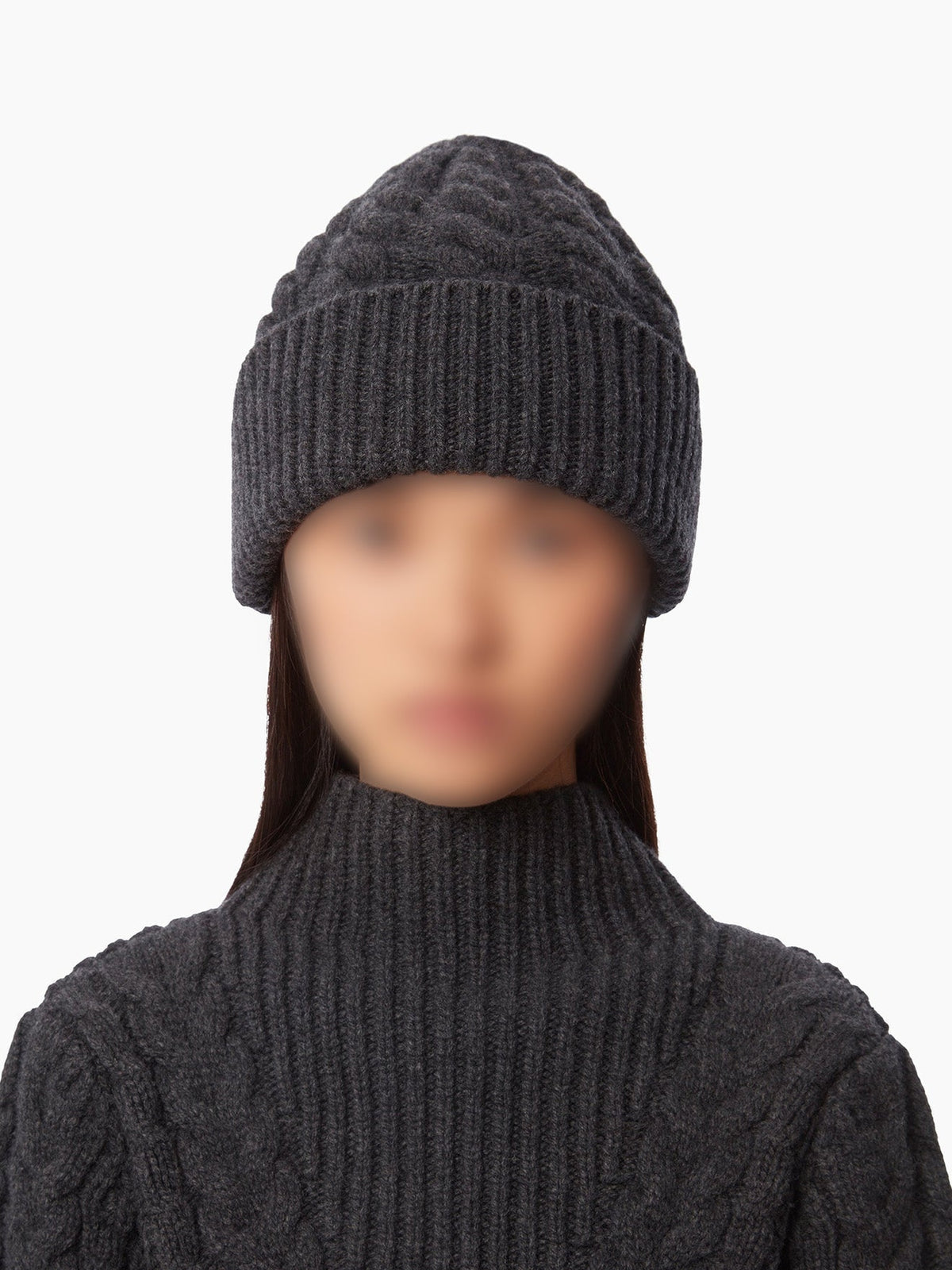 BONNET EN LAINE TRICOTÉ - Gris