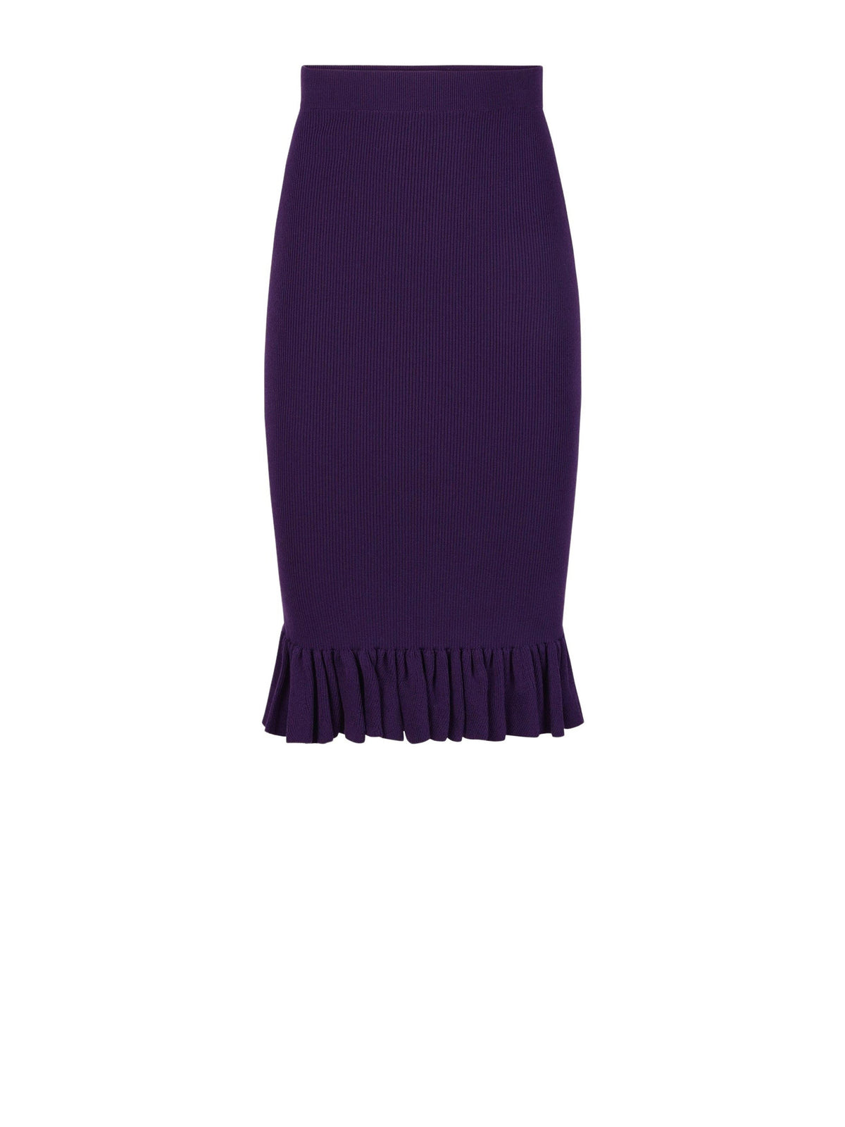 JUPE MIDI AVEC PÉPLUME À VOLANTS - Violet