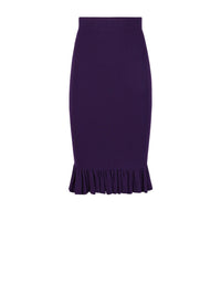 JUPE MIDI AVEC PÉPLUME À VOLANTS