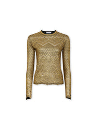 LACE-LIKE KNIT SWEATER