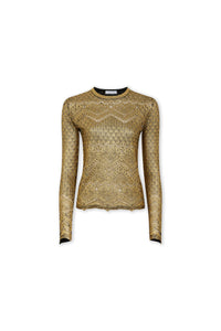 LACE-LIKE KNIT SWEATER