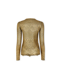 LACE-LIKE KNIT SWEATER