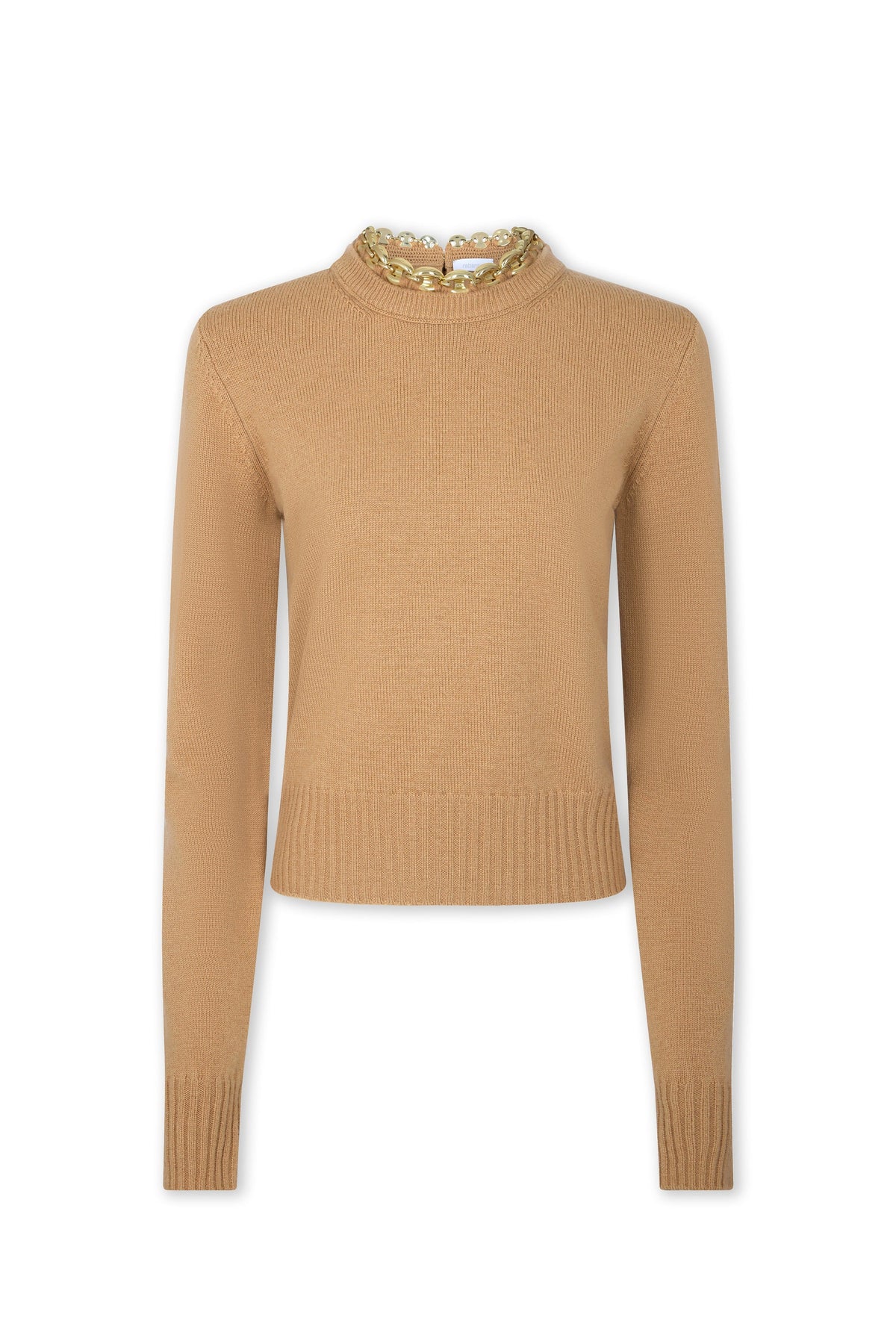 Pull à chaine en laine - Camel