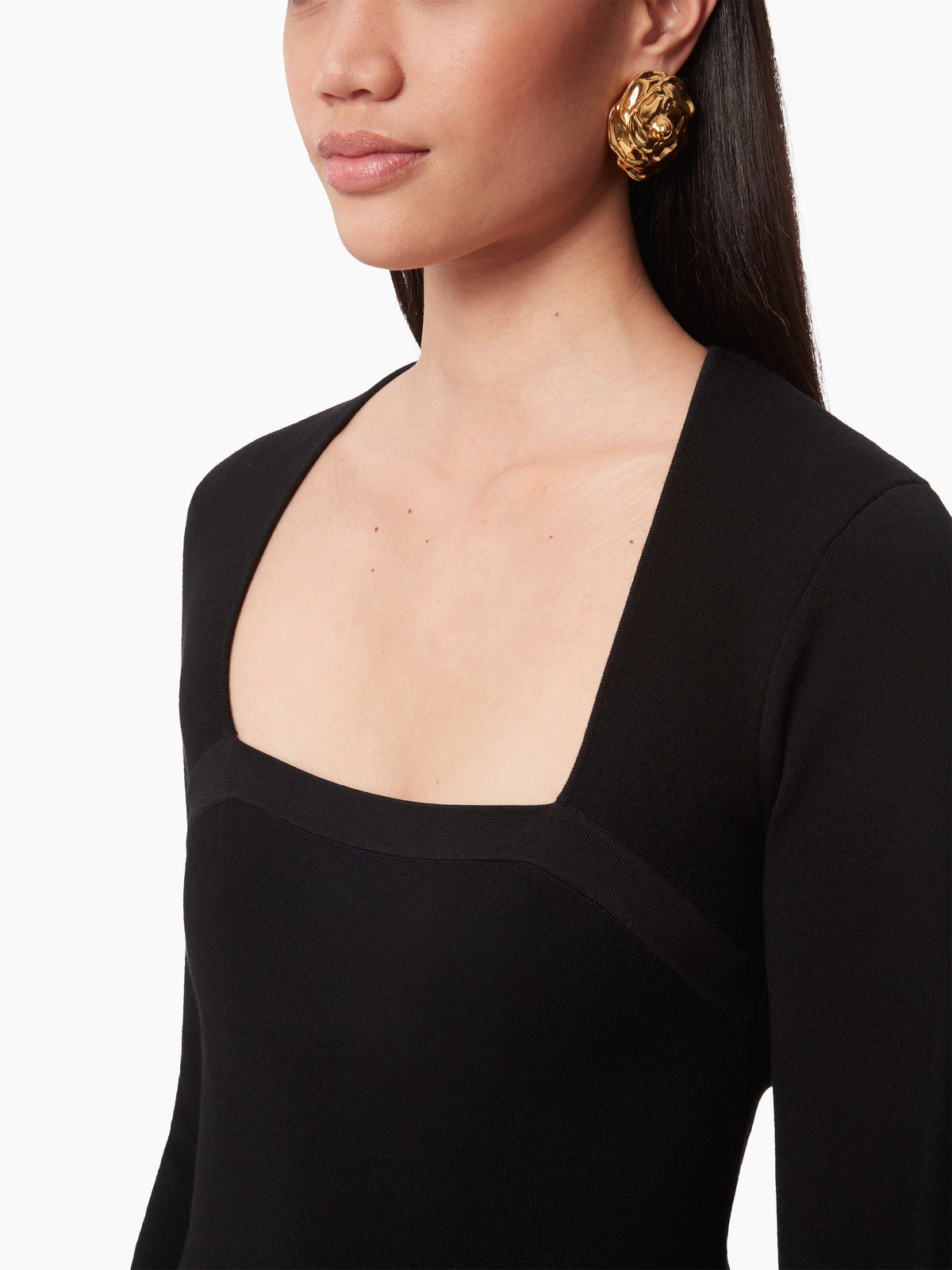 ROBE DE SIRÈNE EN MÉLANGE LAINE - Noir