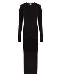 LONGUE ROBE DOS NU - Noir