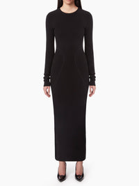 LONGUE ROBE DOS NU - Noir