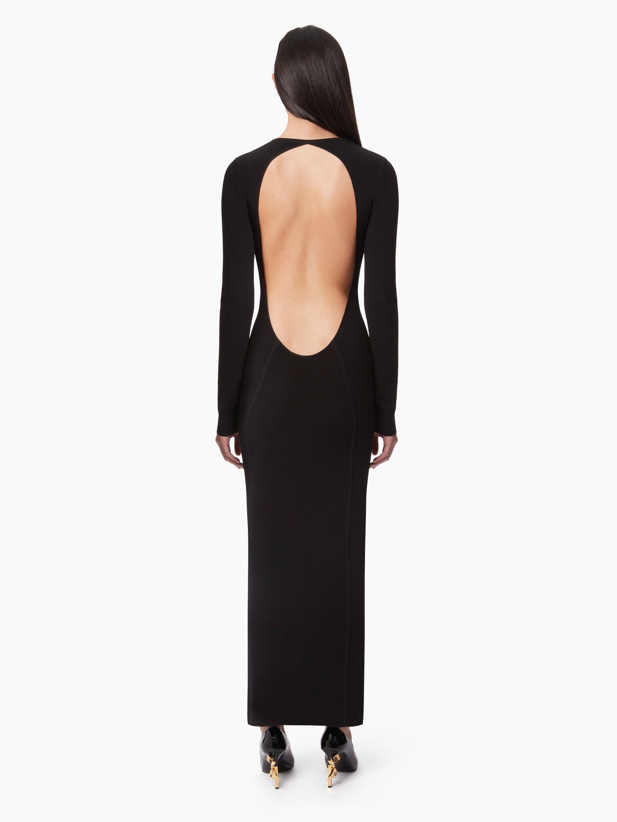 LONGUE ROBE DOS NU - Noir