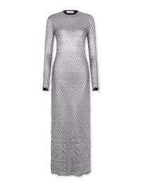 LONG LACE-LIKE KNIT DRESS