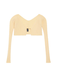 Cardigan Pralu en maille - Light Yellow