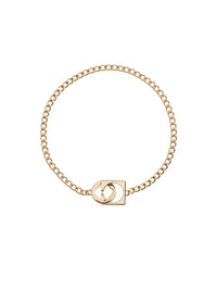 The Rond Carré Necklace - Light Gold