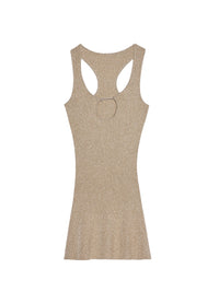Robe Brilho à logo en maille - Light Gold