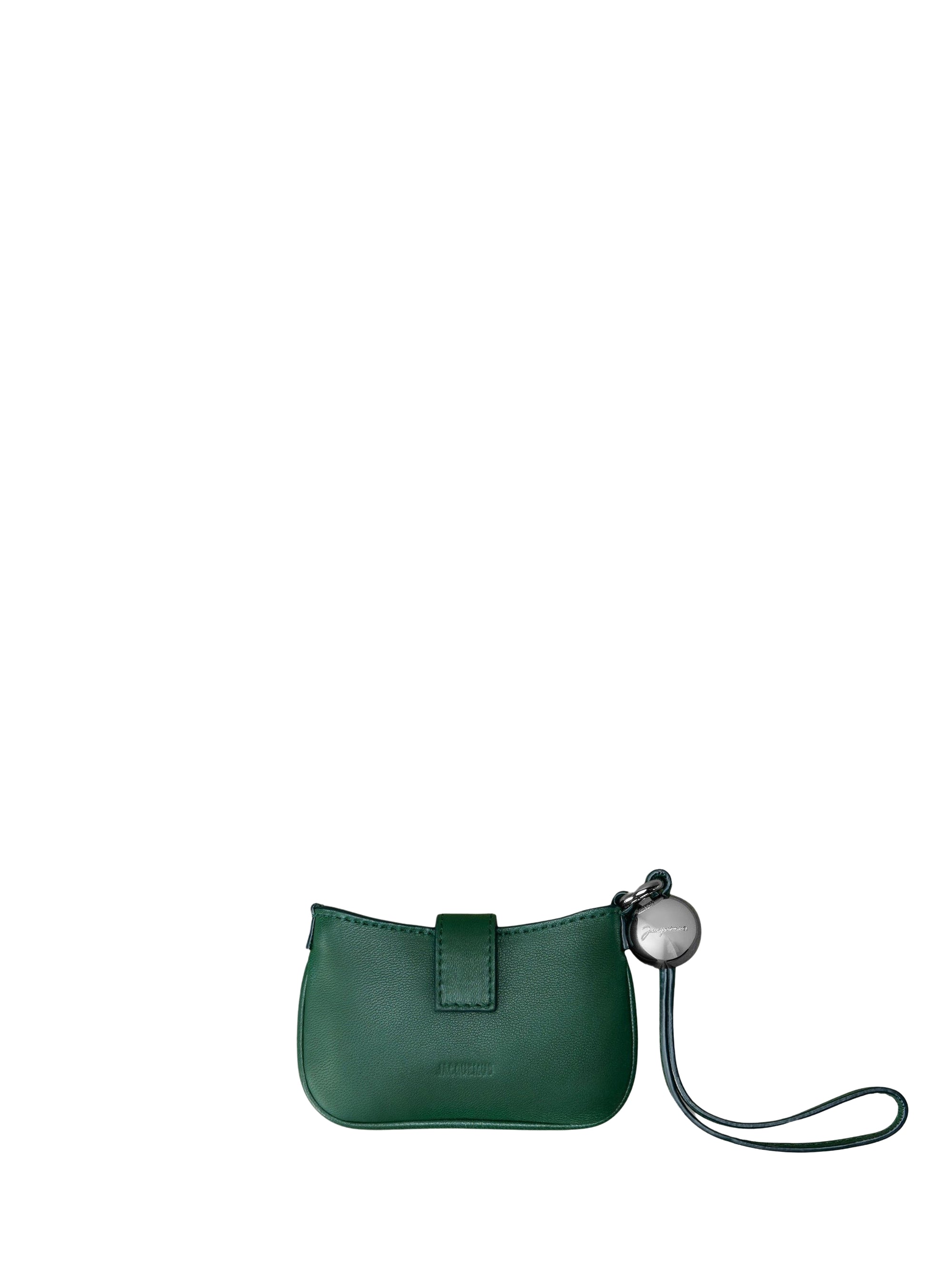 Porte-cartes Bisou à logo en cuir - Dark Green