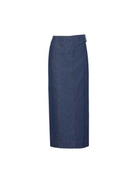 NAVY/BROWN LA JUPE DE-NIMES OBRA