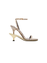 PYTHON BEIGE/PALE YELLOW LES DOUBLES SANDALES