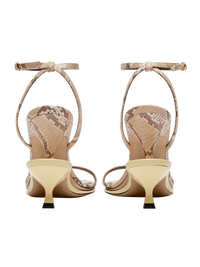 PYTHON BEIGE/PALE YELLOW LES DOUBLES SANDALES