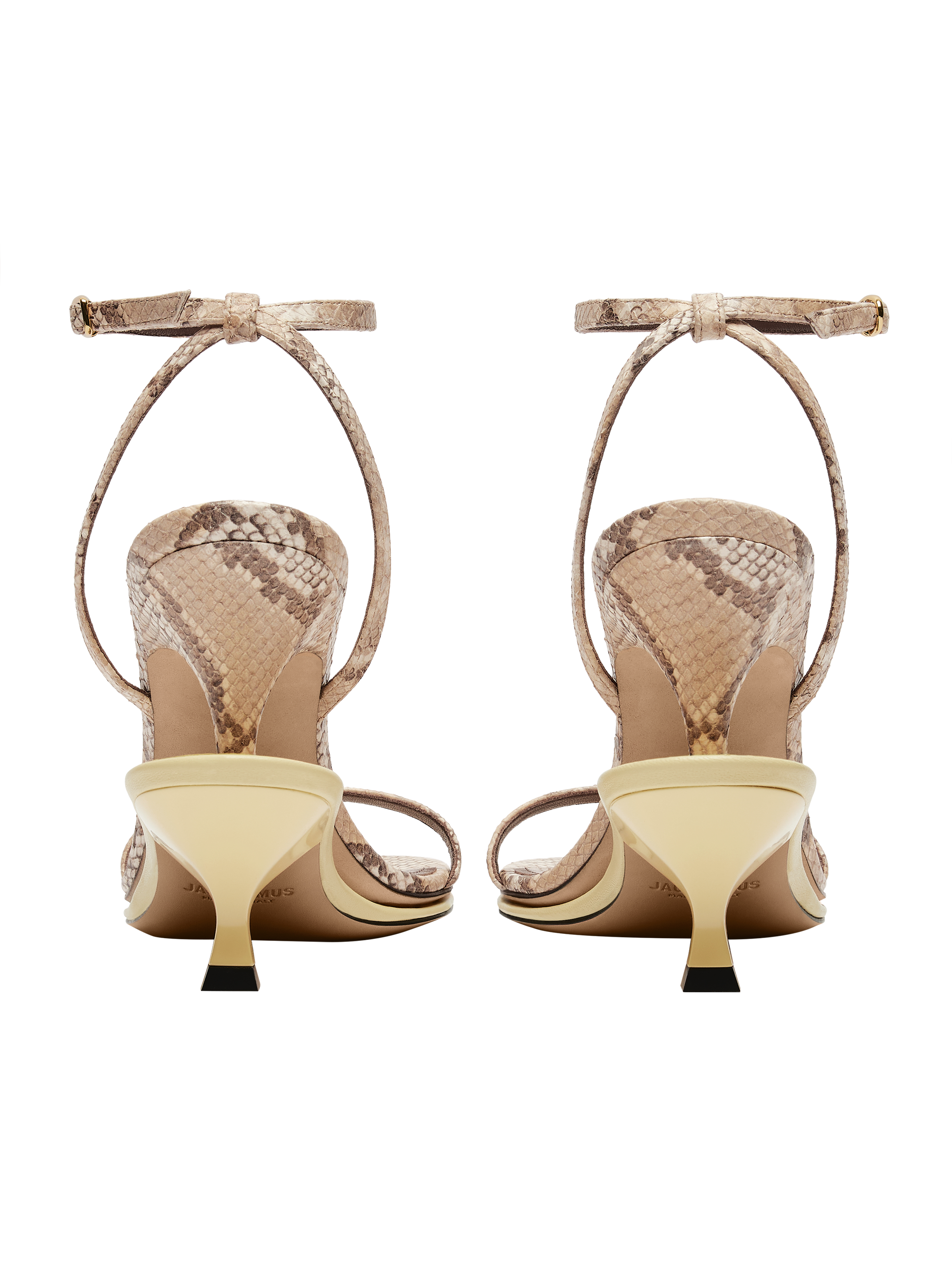 PYTHON BEIGE/PALE YELLOW LES DOUBLES SANDALES