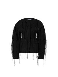 BLACK PONY EMBROIDERY LA VESTE OVALO
