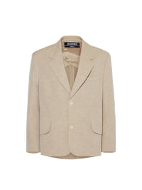 Blazer Titolo en lin et laine - Beige