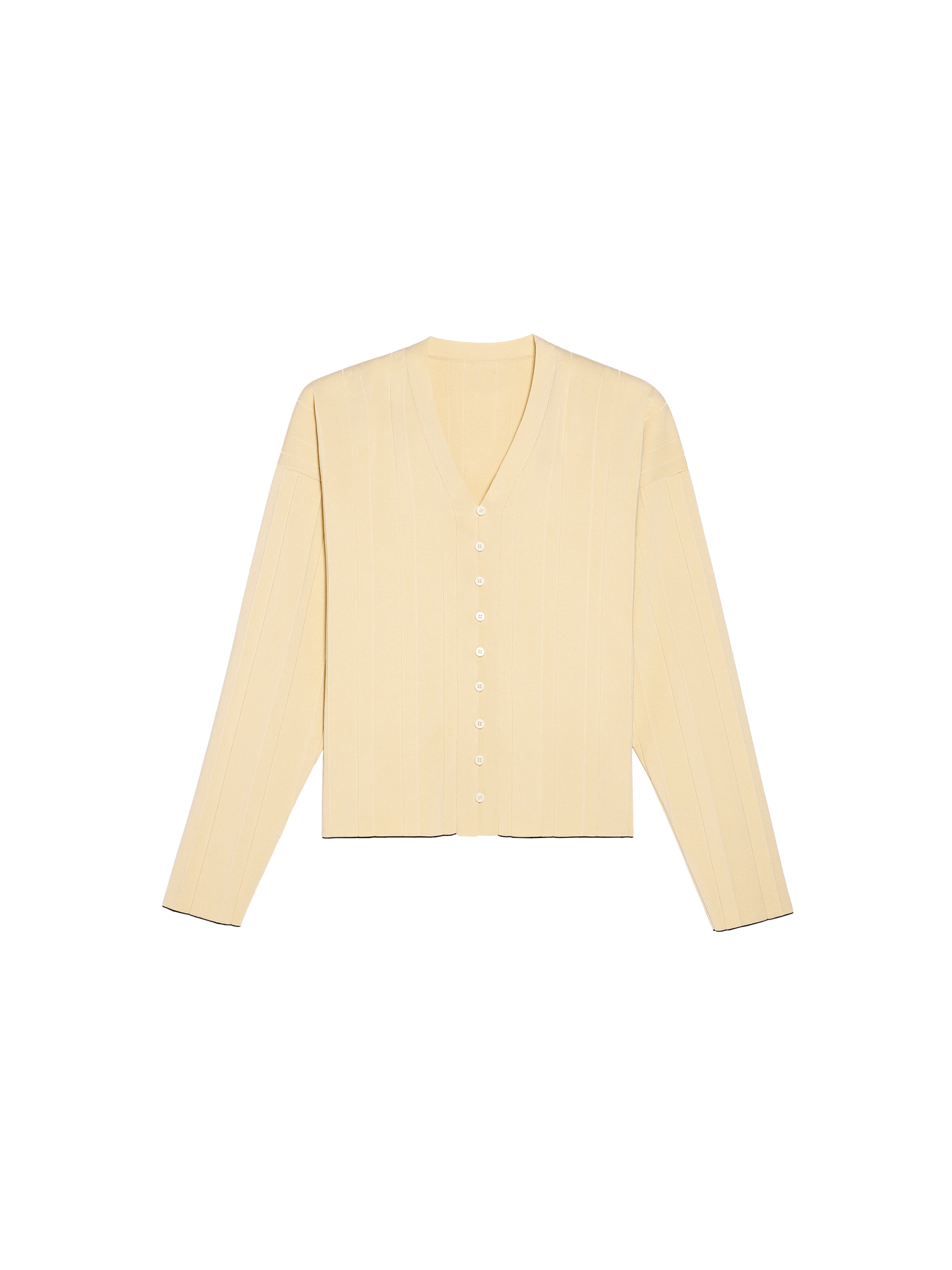 LIGHT IVORY LE CARDIGAN PLISSE