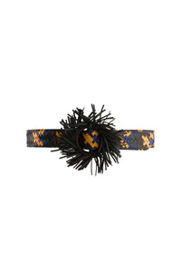Ceinture Tippie à franges en cuir - Yellow
