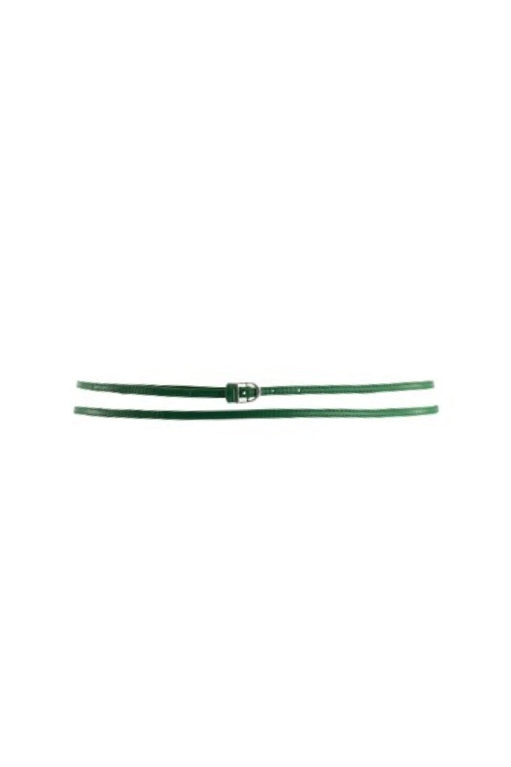 Ceinture Skinny fine en cuir - Green
