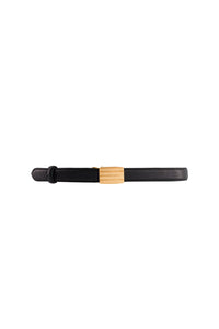 Ceinture Mec fine en cuir - Black