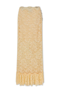 Jupe longue à dentelle - Raffia
