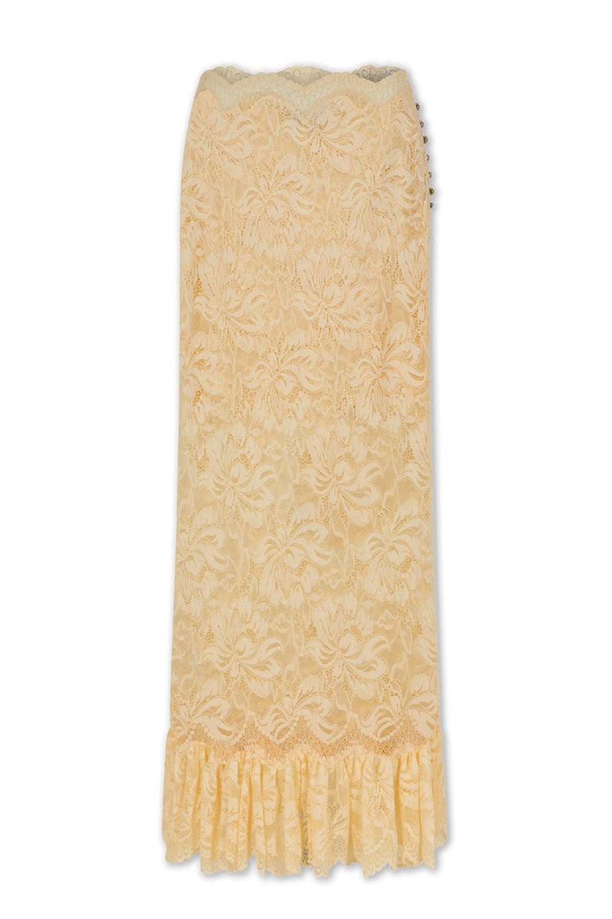 Jupe longue à dentelle - Raffia
