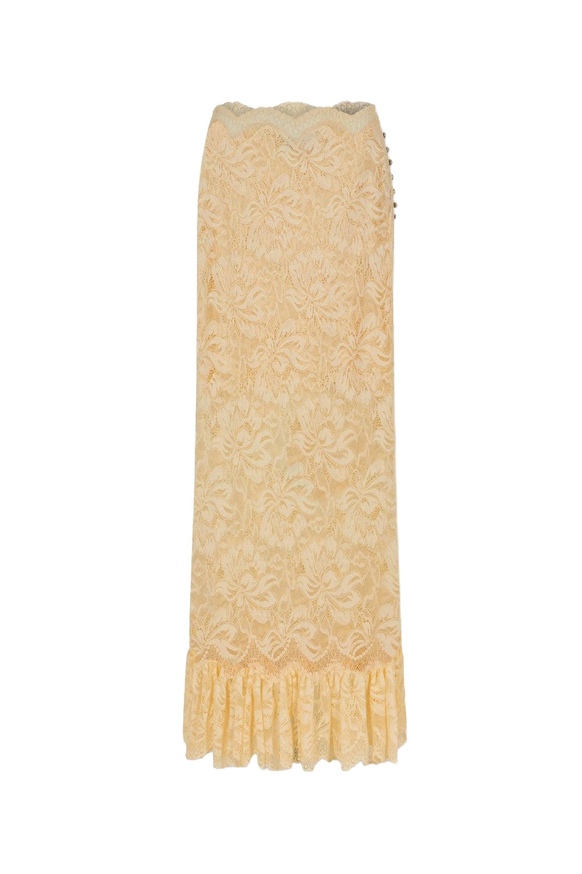 Jupe longue à dentelle - Raffia