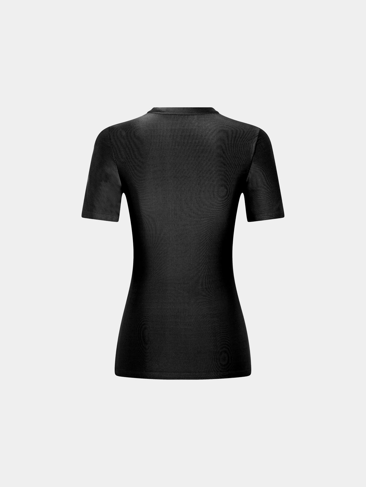 Black drappé pression top