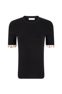 Top orné de clous - Black